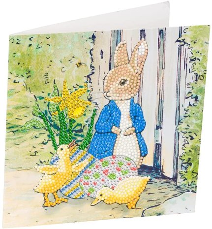 Crystal Card kit Peter Rabbit and the Chicks (partial) 18 x 18 cm.