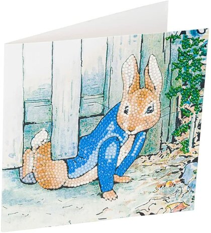 Crystal Card kit Peter Rabbit under the fence (partial) 18 x 18 cm.