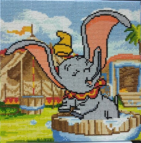 Crystal Art kit Dumbo bath (full) 30 x 30 cm