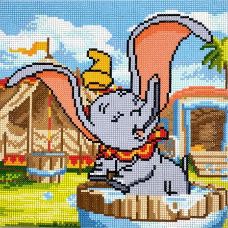 Crystal Art kit Dumbo bath (full) 30 x 30 cm