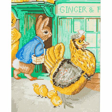 Crystal Art kit ® Ginger and Pickles Store Peter Rabbit 40 x 50 cm full diamond painting