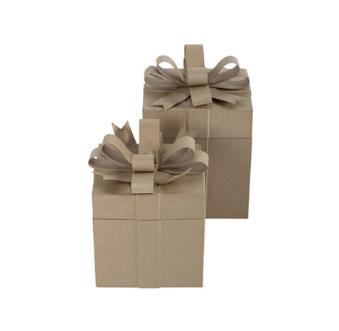 Set van 2 vierkante geschenkdozen