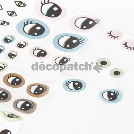 Decopatch papier Ogen pastel