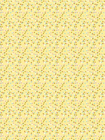 Decopatch papier geel met stippen