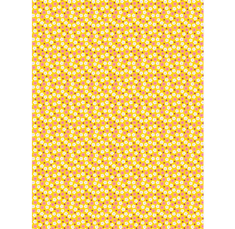 Decopatch papier vrolijk bloemenmotief geel