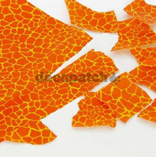 Decopatch papier geel/oranje mozaïk 