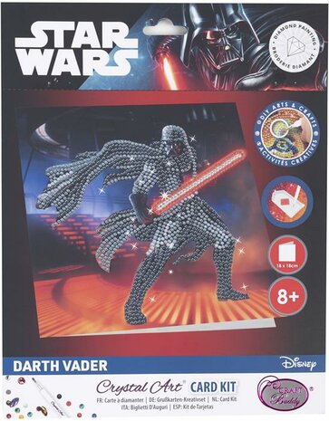 Crystal Card kit ®  Star Wars Darth Vader (partial) 18 x 18 cm.