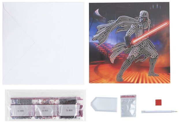 Crystal Card kit ®  Star Wars Darth Vader (partial) 18 x 18 cm.