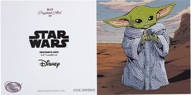 Crystal Card kit ®  Star Wars Darth Grogu (partial) 18 x 18 cm.