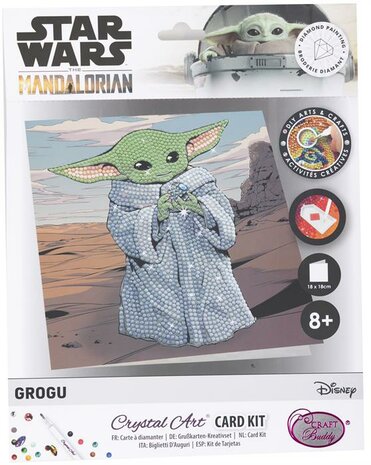 Crystal Card kit ®  Star Wars Darth Grogu (partial) 18 x 18 cm.