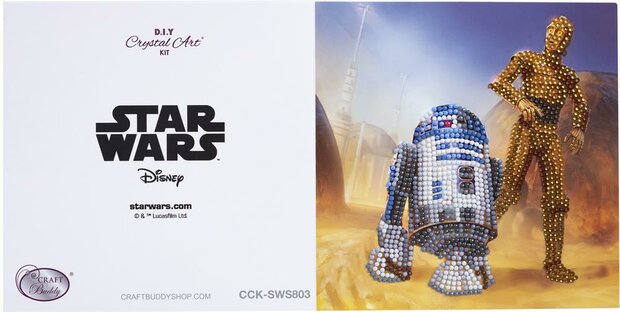 Crystal Card kit ®  Star Wars R2-D2 & C-3PO (partial) 18 x 18 cm.