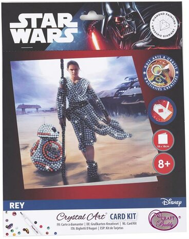 Crystal Card kit ®  Star Wars REY (partial) 18 x 18 cm.