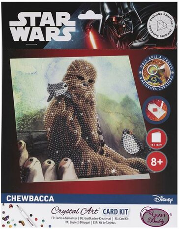 Crystal Card kit ®  Star Wars CHEWBACCA (partial) 18 x 18 cm.