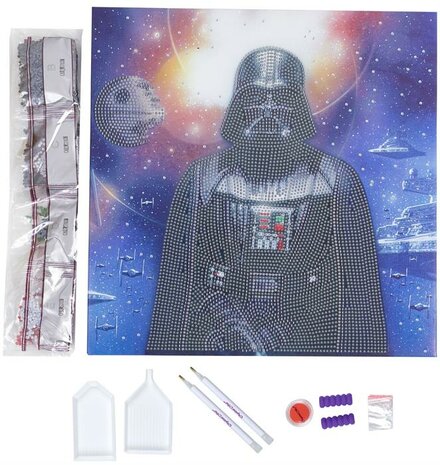 Crystal Art kit ® Star Wars DARTH VADER 30 x 30 cm diamond painting (partial)