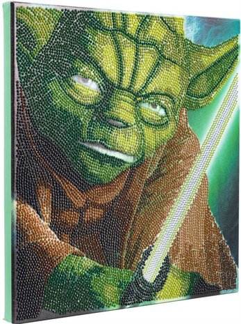 Crystal Art kit ® Star Wars YODA 30 x 30 cm diamond painting (partial)