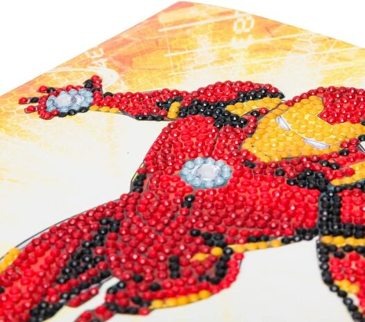 Crystal Card kit ® Marvel IRON MAN (partial) 18 x 18 cm.