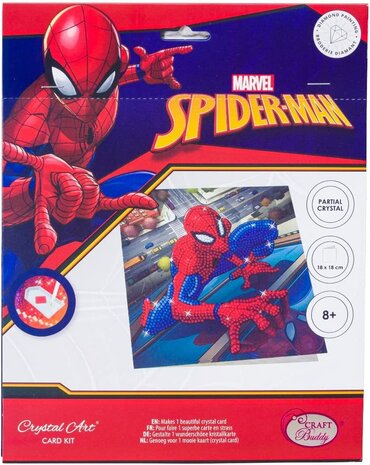 Crystal Card kit ® Marvel SPIDERMAN (partial) 18 x 18 cm.