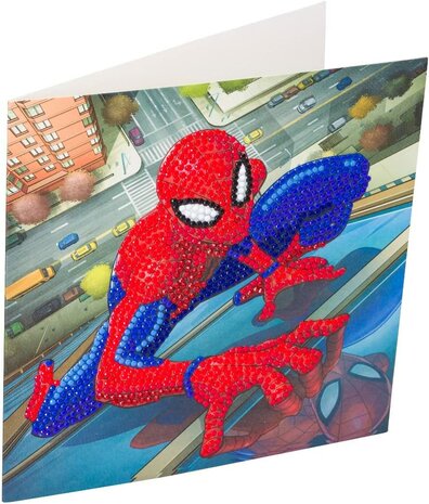 Crystal Card kit ® Marvel SPIDERMAN (partial) 18 x 18 cm.