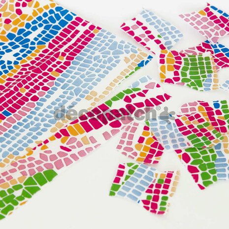 Decopatch papier mozaïk div. kleuren