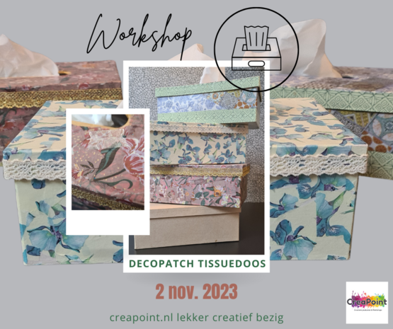 Workshop Decopatch tissuebox tissuedoos 2 nov.