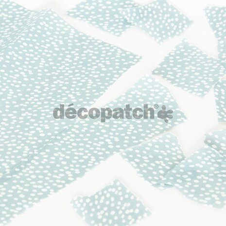 Decopatch grijsblauw/ wit stipjes