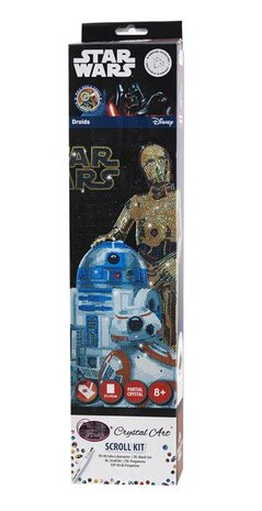 Crystal Art kit ® Star Wars DROIDS SCROLL KIT diamond painting (partial) 35 x 45 cm.