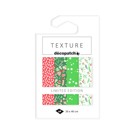 Set Texture Decopatch papier "Cosy Christmas" hotfoil Limited Edition 