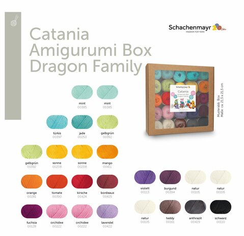 Catania Amigurumi box 25x20g Dragon Family