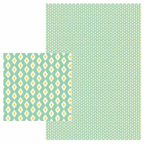 Decopatch papier retro ruitjespatroon  groen