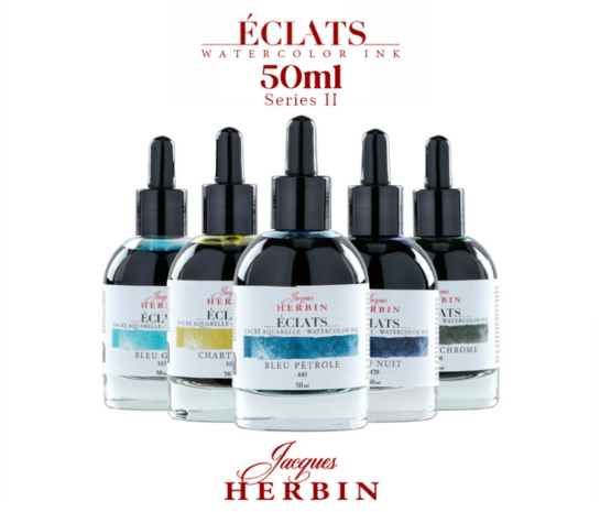 Herbin Eclats aquarelinkt INDIGO -410- Flesje 50ml