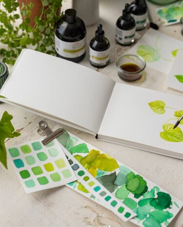 Herbin Eclats aquarel inkt ZWART -600- Flesje 50ml