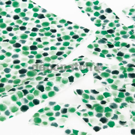 Decopatch papier Confetti groen