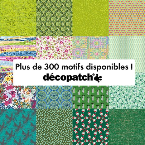 Decopatch papier Confetti groen