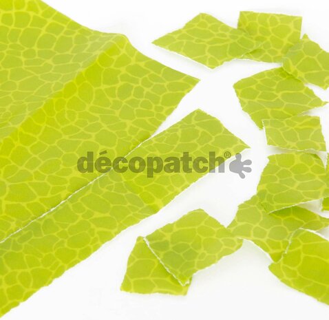 Decopatch papier limegroen mozaïk 