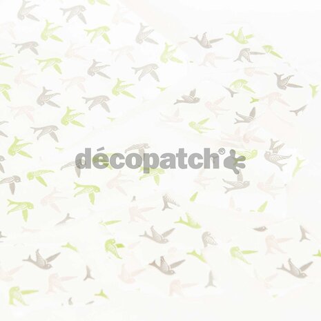 Decopatch papier Tortelduif pastel OP=OP