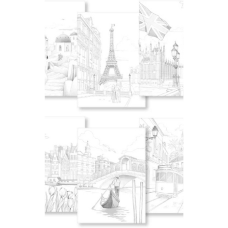 Odelia kleurboek volwassenen - thema cities - 