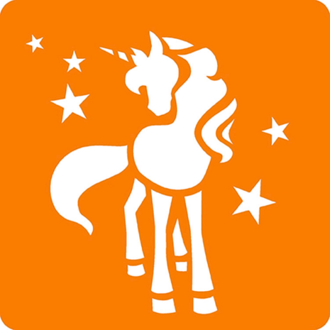Set van 6 sjablonen - Unicorns