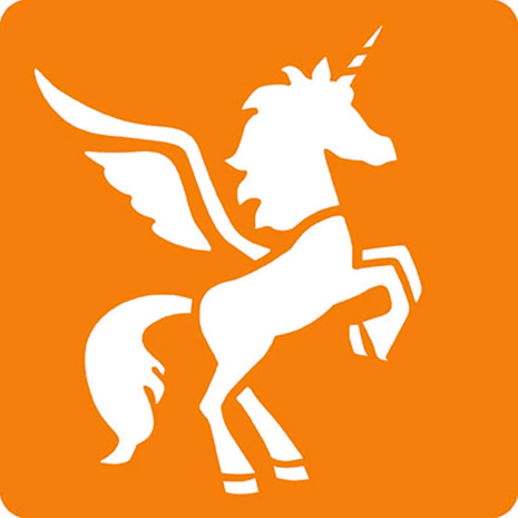 Set van 6 sjablonen - Unicorns