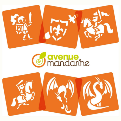 Set van 6 sjablonen - Ridders