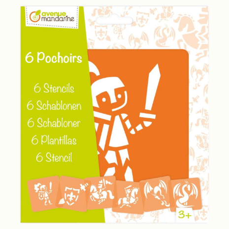 Set van 6 sjablonen - Ridders