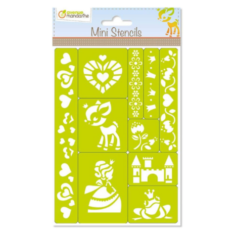 Set van 10 mini sjablonen – Prinsessen