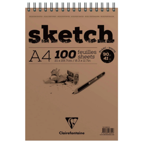 Sketch Tekenblok schetsblok A4 Wit – 100 vel