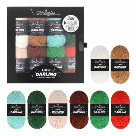 Scheepjes Litlle Darling colour pack – merry minis 8 x 25g 