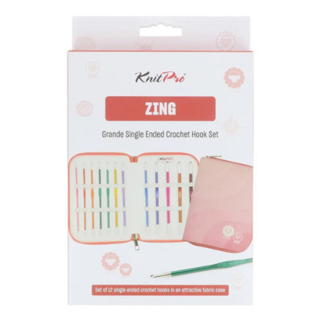 KnitPro Zing haaknaaldenset Grande – 12-delig