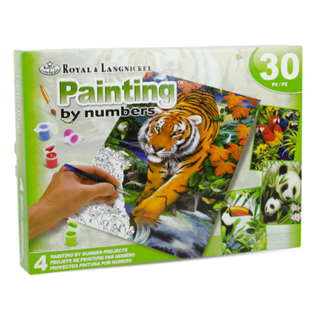  Painting by Numbers Jungle – 4 Project Box Set  Royal & Langnickel 