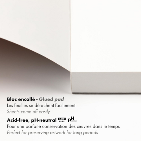 Bloc GOLDLINE AQUAPAD 300g korrel M A5 70 vel - Wit 