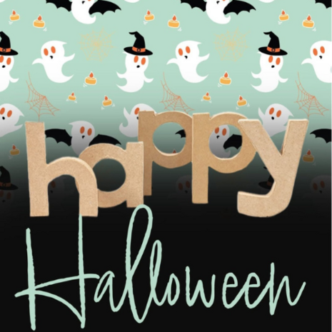 Set Texture Decopatch papier Halloween Spookjes hotfoil Limited Edition 