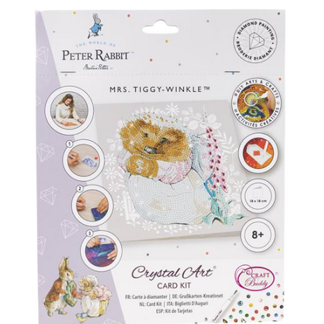Crystal Card kit ® Mrs. Tiggy-Winkle (partial) 18 x 18 cm.