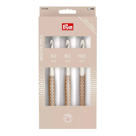 Prym Ergonomics wolhaaknaalden set taupe 6.00-10.00mm