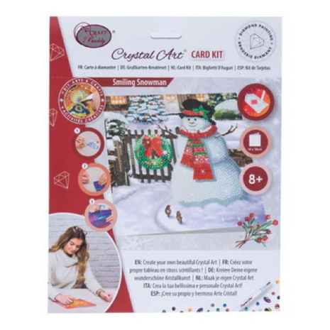 Crystal Card Kit &reg; Winter Smiling Snowman (18x18cm/partial)